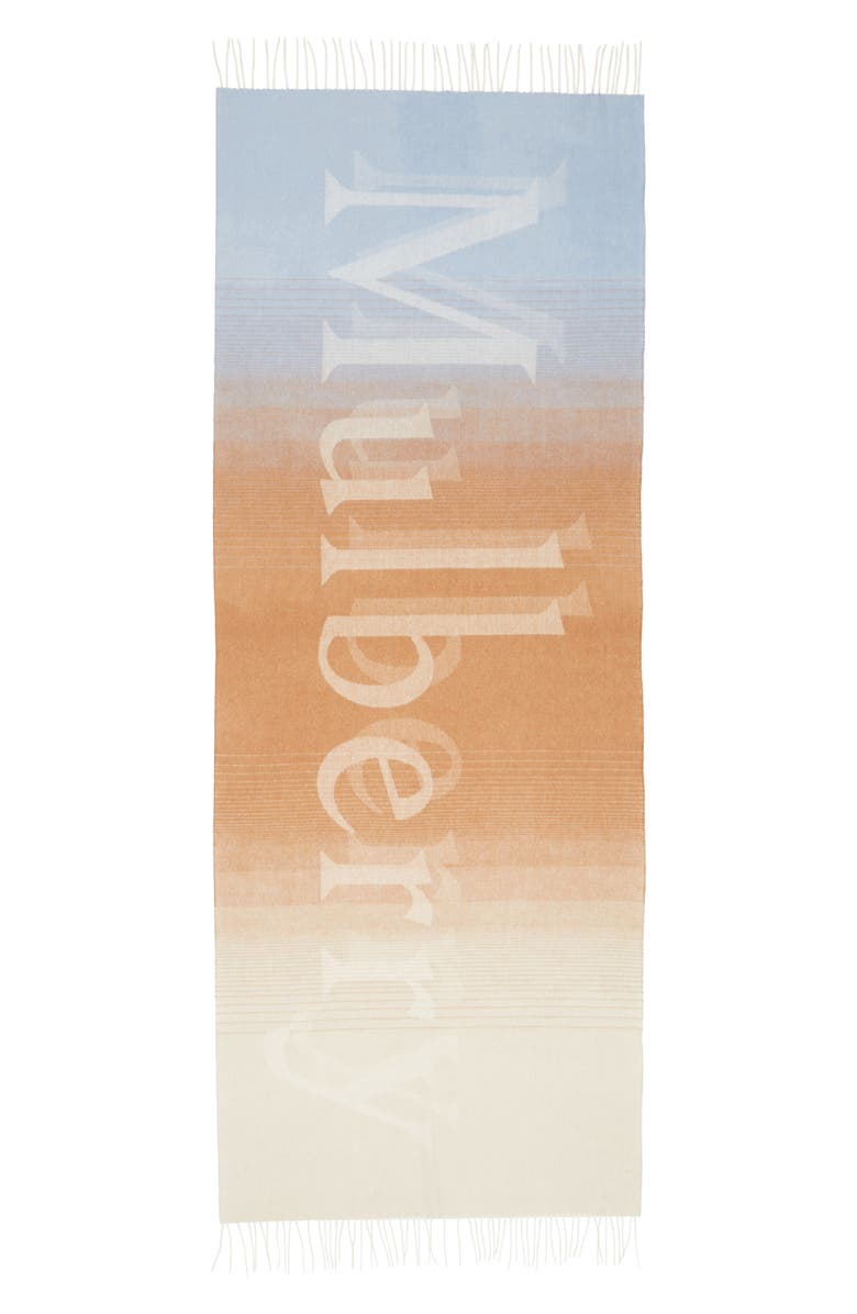 Mulberry Ombré Logo Merino Wool Scarf, Main, color, 