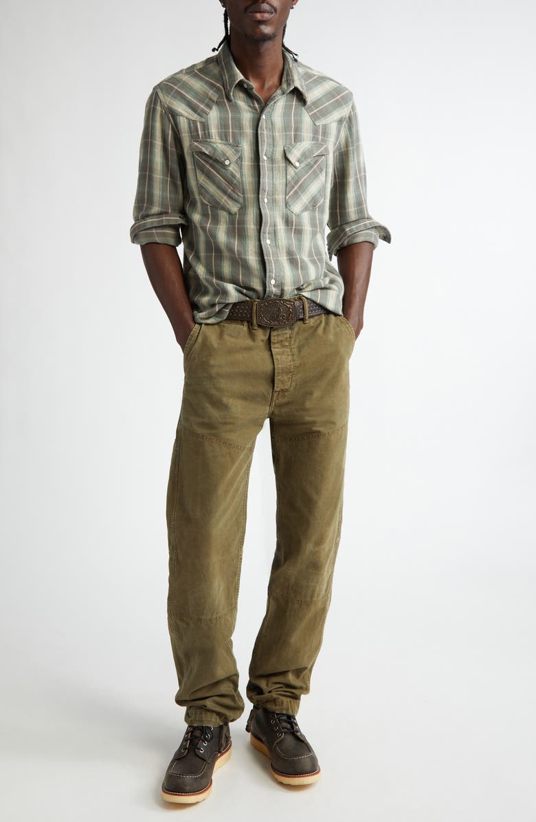 Double RL Engineer Fit Cotton Canvas Pants, Alternate, color, 