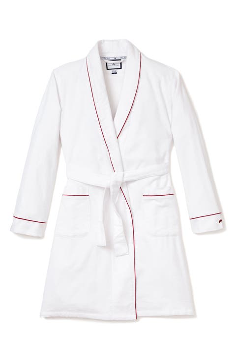 Contrast Piping Cotton Robe
