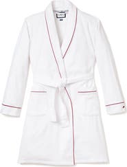 Petite Plume Contrast Piping Cotton Robe