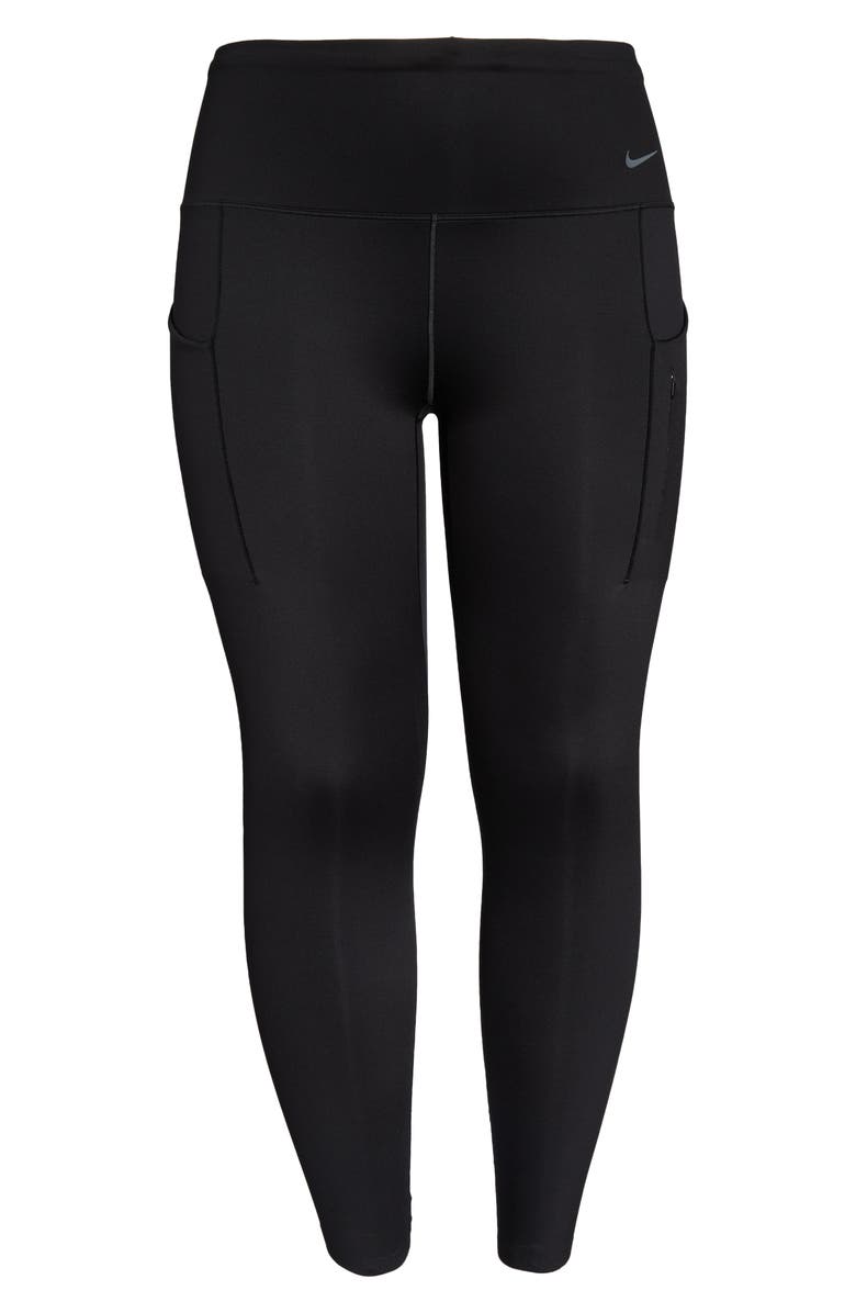 Nike Dri-FIT Go High Waist 7/8 Leggings, Alternate, color, Black/Black