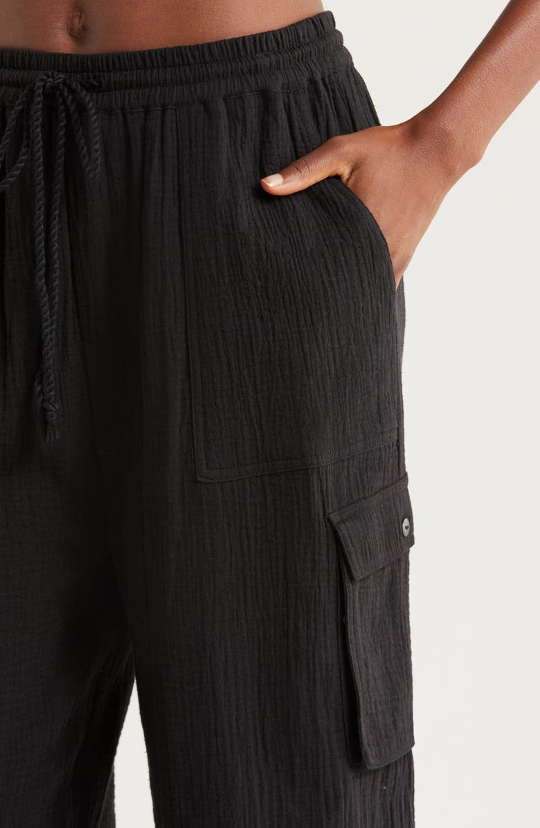 Nordstrom Cotton Gauze Cover-Up Cargo Pants, Alternate, color, 