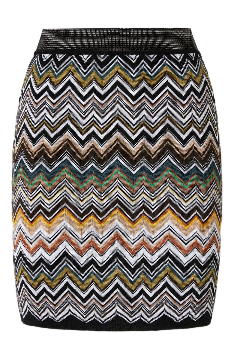 Missoni Mini Skirt With Chevron Pattern, Alternate, color, Multicoloured