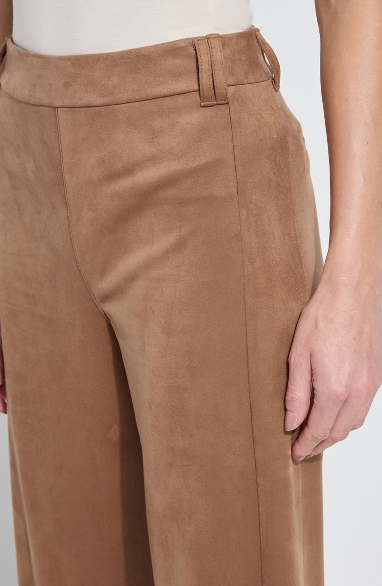 Lysse Vionette Faux Suede Wide Leg Pants, Alternate, color, Lux Camel