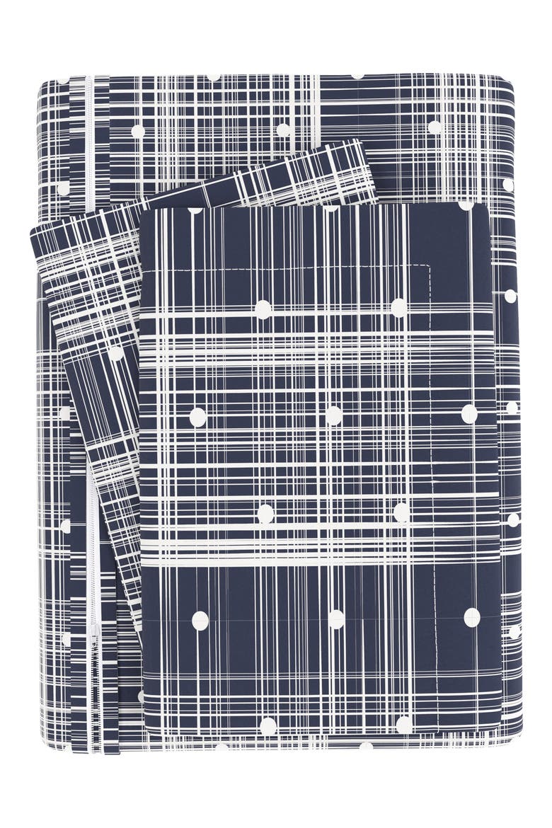IENJOY HOME Premium Ultra Soft Polka Dot Pattern 3-Piece Duvet Cover Set, Alternate, color, NAVY