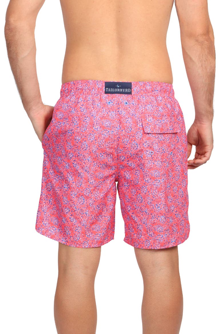 Abstract Swim Shorts, Alternate, color, SALMON