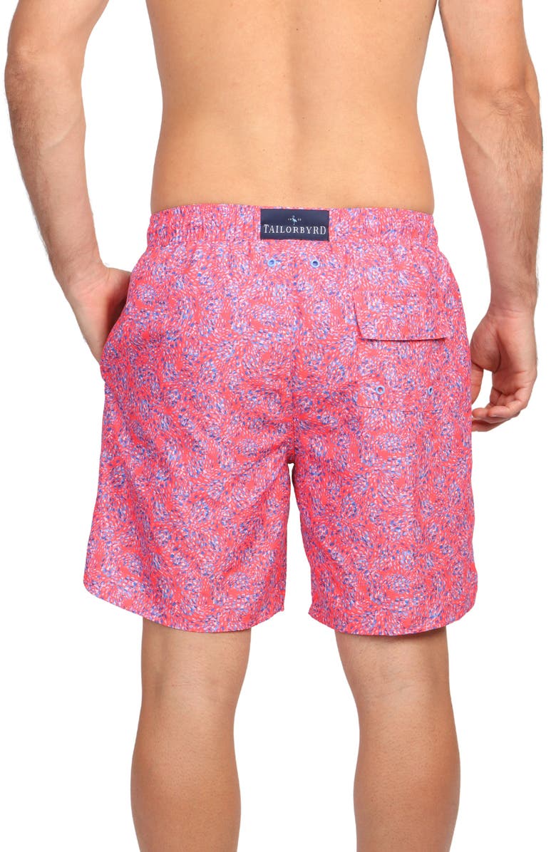TailorByrd Abstract Swim Shorts, Alternate, color, Salmon