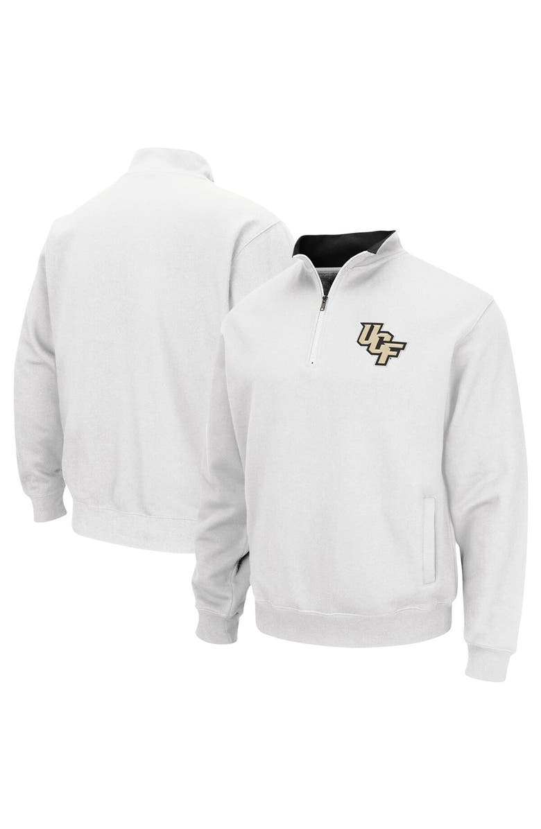 COLOSSEUM Men's Colosseum White UCF Knights Tortugas Logo Quarter-Zip Pullover Jacket, Alternate, color, White