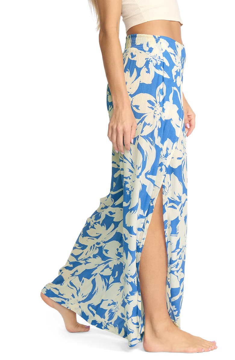 Billabong Split Spirit Floral Wide Leg Pants, Alternate, color, True Blue
