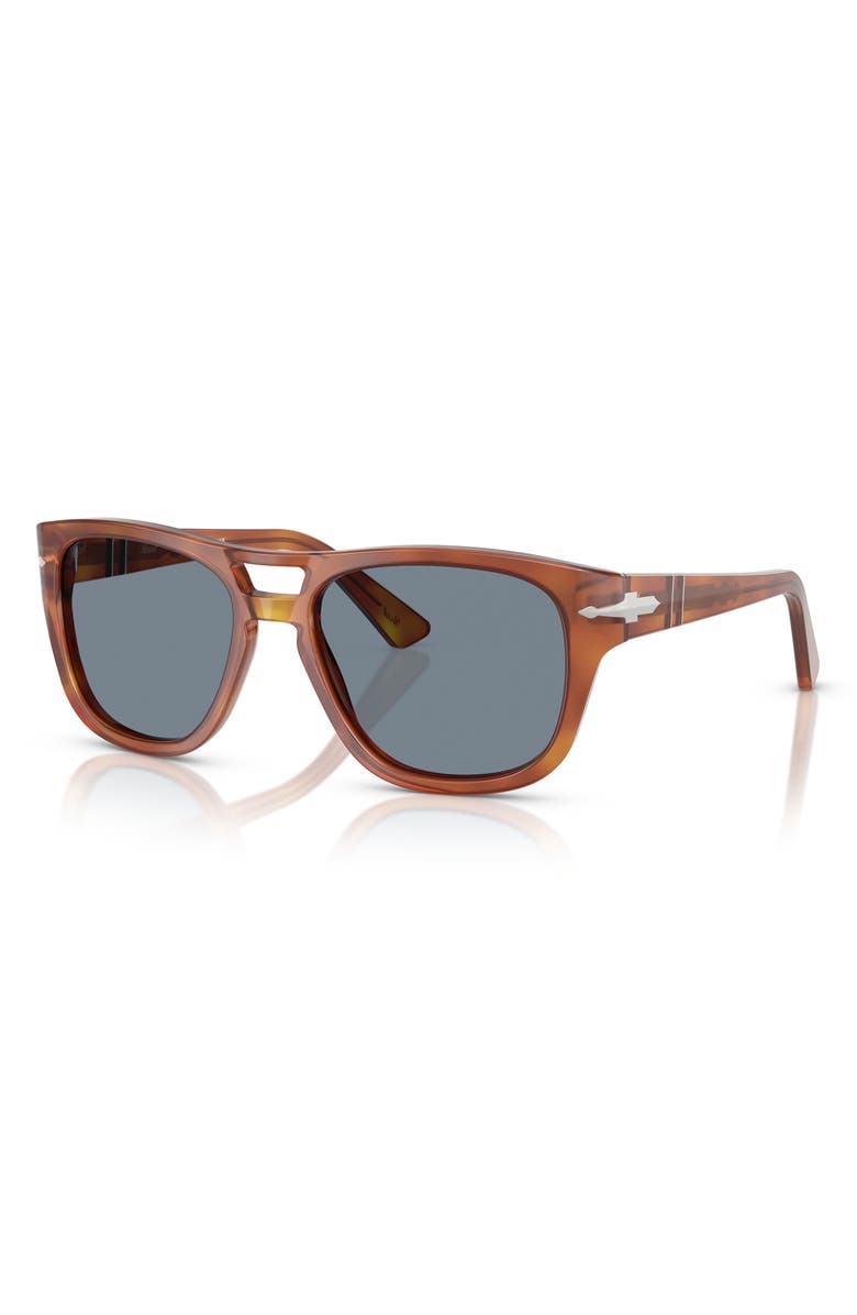 Persol 55mm Square Sunglasses, Alternate, color, Blue Brown