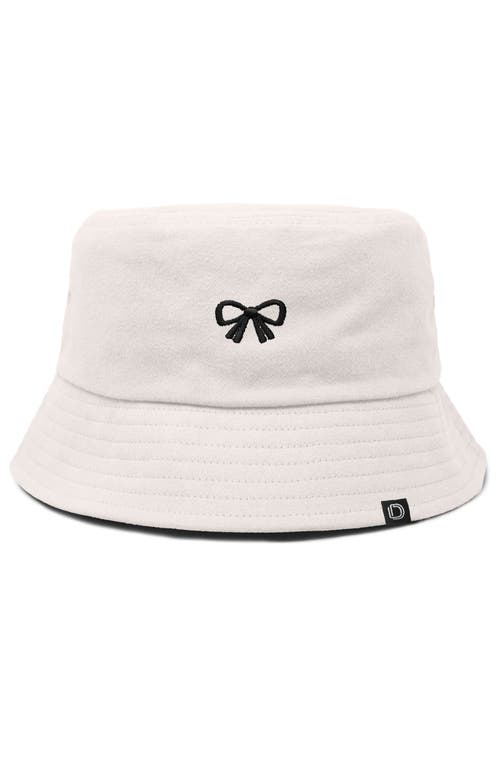 Dalix Bow Bucket Hat In White