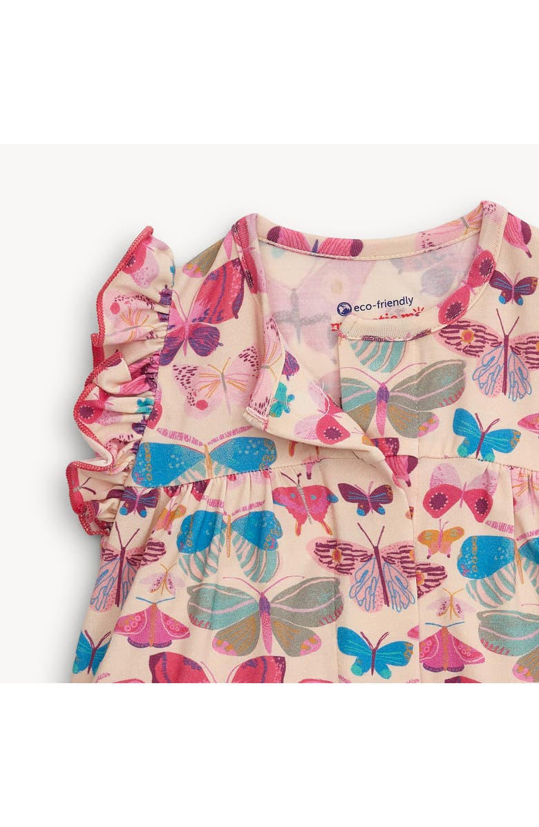 Magnetic Me All A-Flutter Butterfly Print Bubble Romper, Alternate, color, 