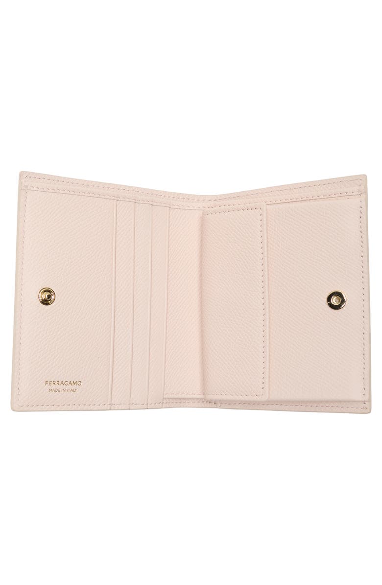 FERRAGAMO Gancini Compact Wallet, Alternate, color, Ballet/ Macaron