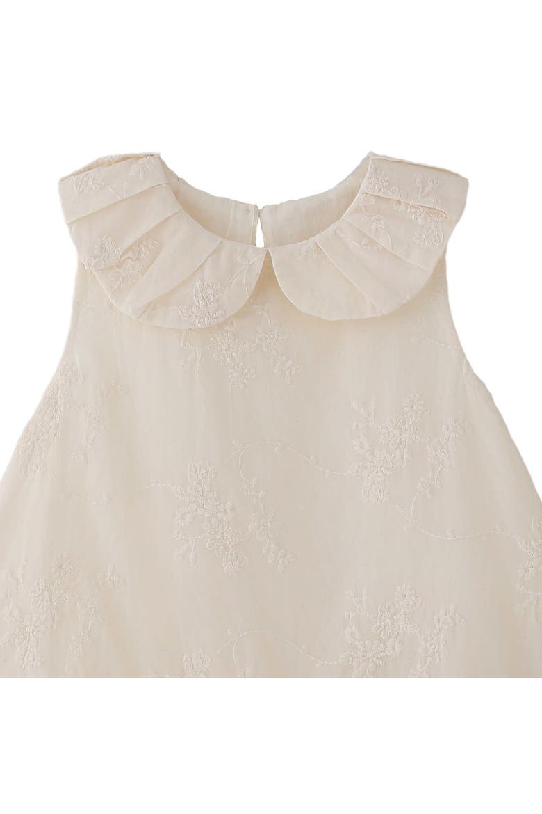 Embroidered Collar Dress, Alternate, color, Ivory