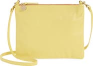 Clare V. Double Sac Bretelle Leather Crossbody Bag