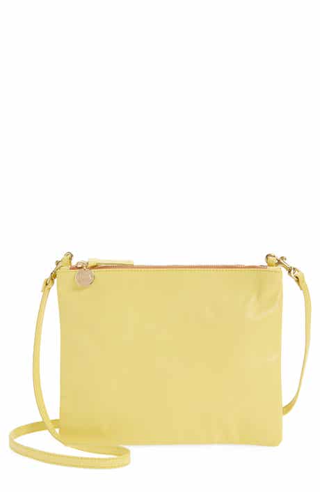 Clare V. Double Sac Bretelle Leather Crossbody Bag