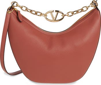 Medium VLOGO Moon Leather Hobo Bag