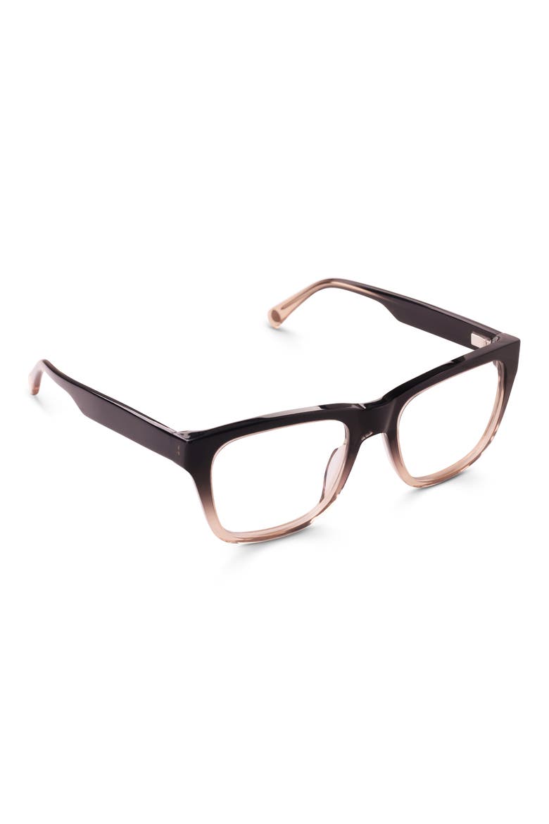Kvetcher 53mm Square Reading Glasses, Alternate, color, BLACK TO ANTIQUE CRYSTAL FADE