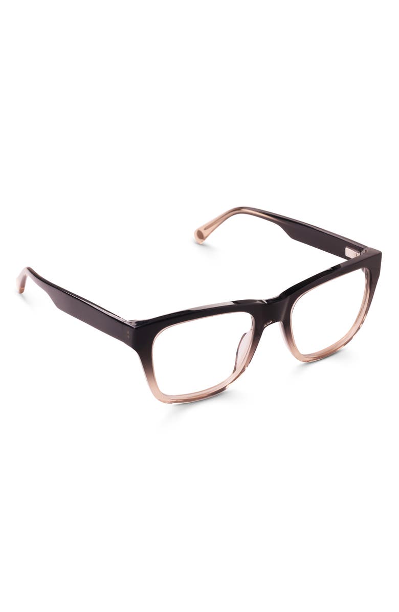 eyebobs Kvetcher 53mm Square Reading Glasses, Alternate, color, Black To Antique Crystal Fade