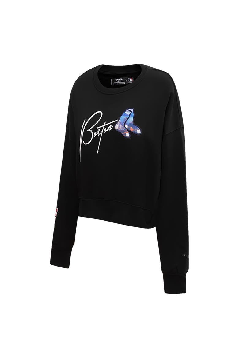 Women's Pro Standard Black Boston Red Sox City Scape Pullover Sweatshirt, Alternate, color, Black