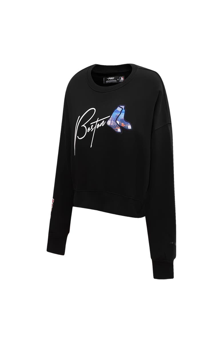 PRO STANDARD Women's Pro Standard Black Boston Red Sox City Scape Pullover Sweatshirt, Alternate, color, 