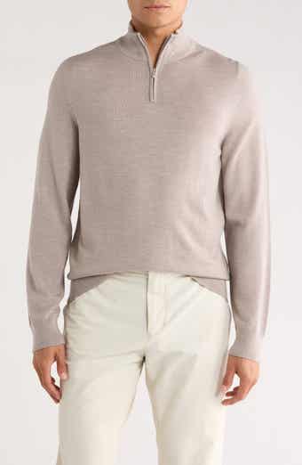 Nordstrom Washable Merino Wool Quarter Zip Sweater