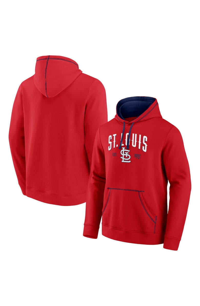 FANATICS Men's Fanatics Branded Red/Navy St. Louis Cardinals Ultimate Champion Logo Pullover Hoodie, Main, color,