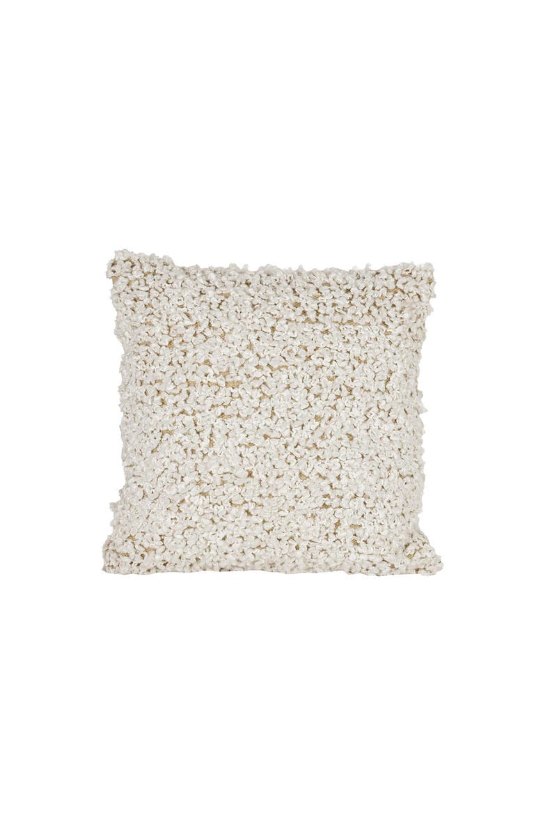 Alastair Boucle Accent Throw Pillow, Main, color, White