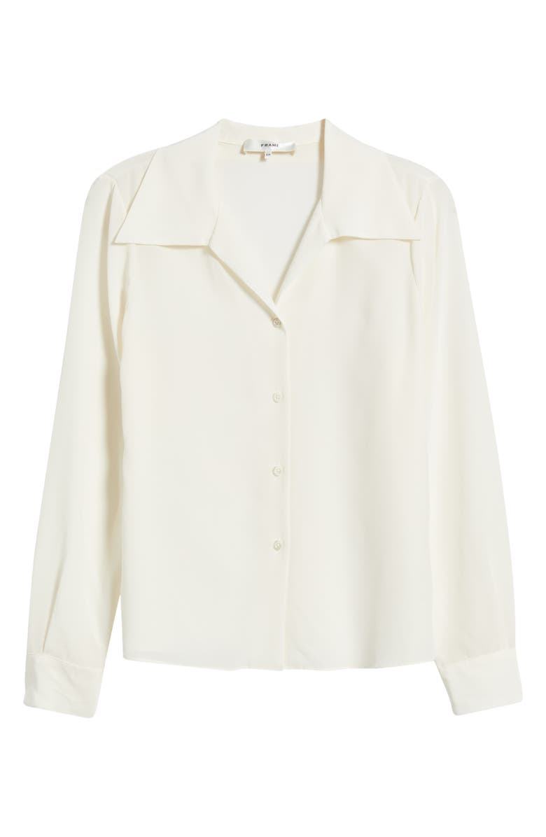 FRAME The Moment Silk Button-Up Shirt, Alternate, color,