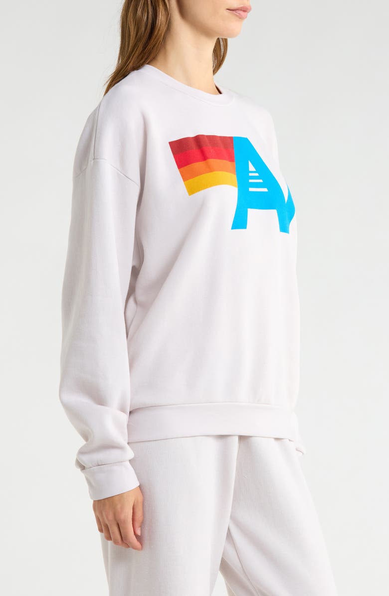 Aviator Nation Logo Crewneck Sweatshirt, Alternate, color, Dove Grey