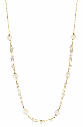 EFFY Freshwater Pearl Station Necklace