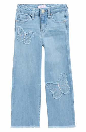 Kids' Butterfly Discharge Wide Leg Jeans