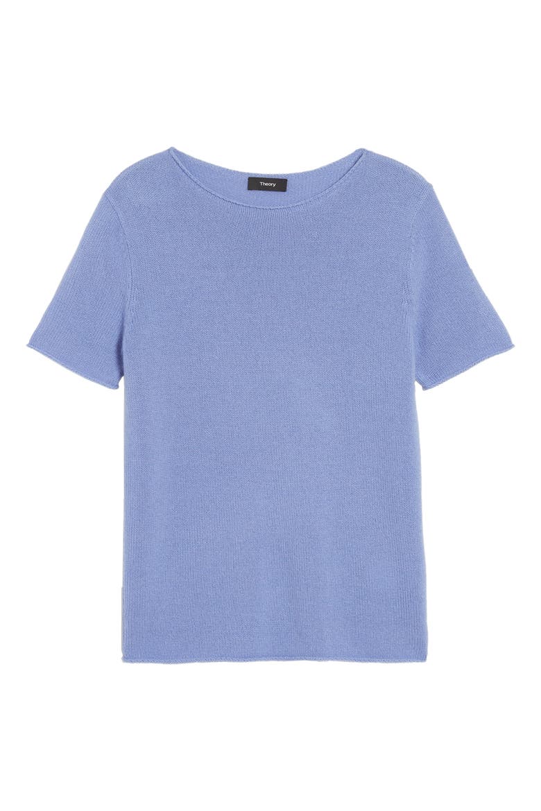 Tolleree Short Sleeve Cashmere Sweater, Alternate, color, PERIWINKLE
