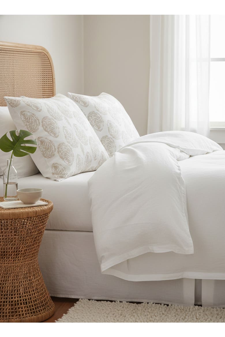 Drifted Oyster Linen Dutch Euro Pillow Cover Only, Alternate, color, Natural Beige