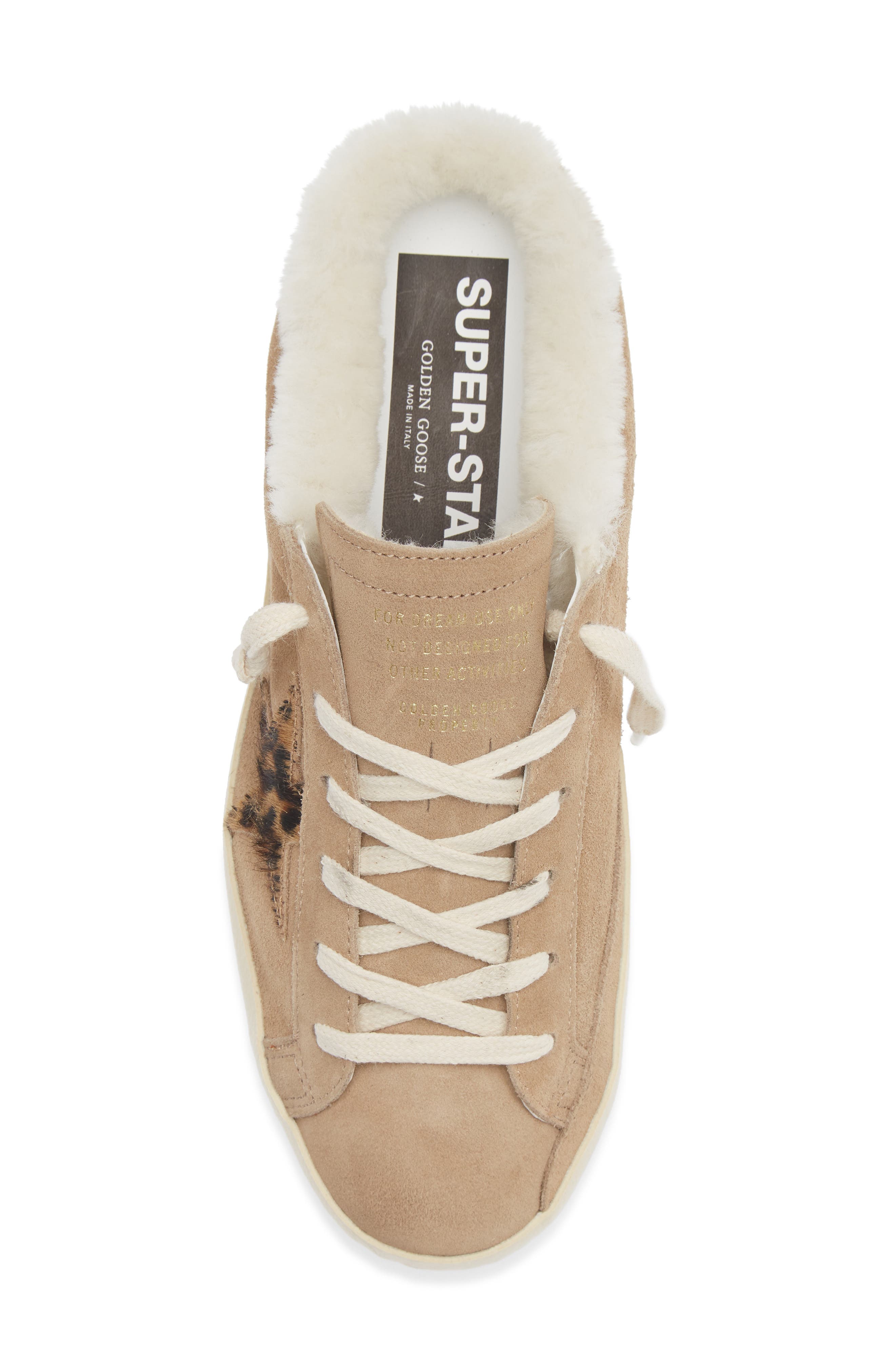 Superstar Genuine Shearling Mule, Alternate, color, WARM BEIGE/ LEO