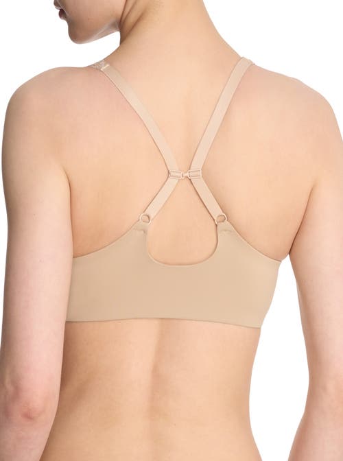 Natori Pure Luxe Covertible Front Close Underwire Bra In Cafe
