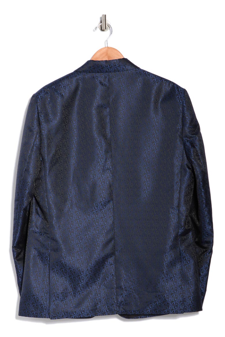 Jacquard Tuxedo Jacket, Alternate, color, BLUE