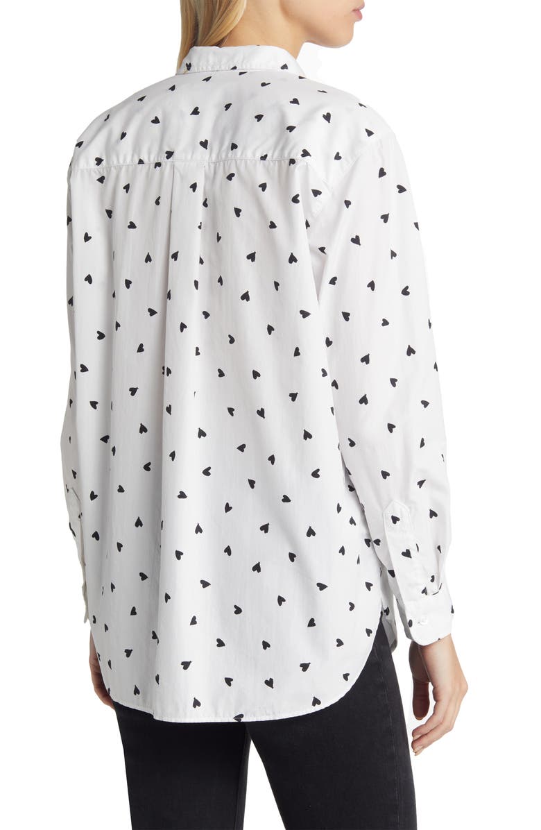 Frank & Eileen Joedy Heart Print Cotton Button-Up Shirt, Alternate, color, 
