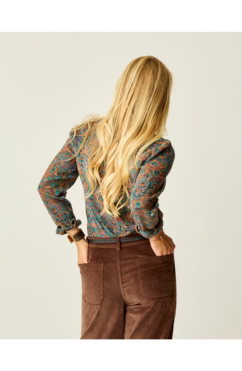 Carve Designs Dylan Gauze Shirt, Alternate, color, Bistro Floral