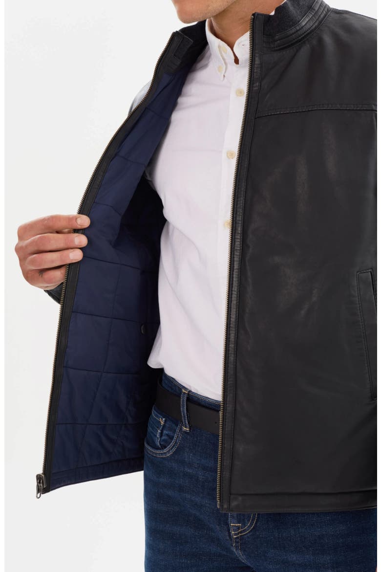 Carson Reversible Leather Jacket, Alternate, color, BLACK