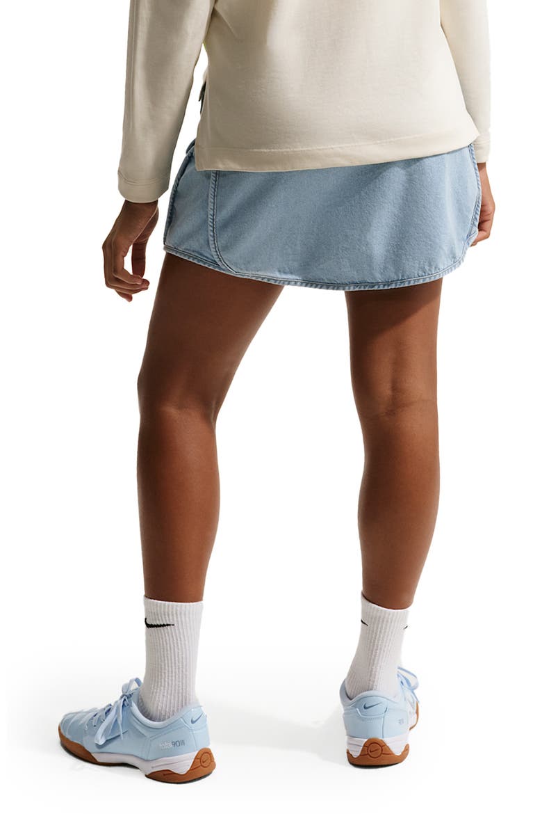 Kids' Two-Tone Denim Skirt, Alternate, color, LIGHT ARMORY BLUE/ WHEAT