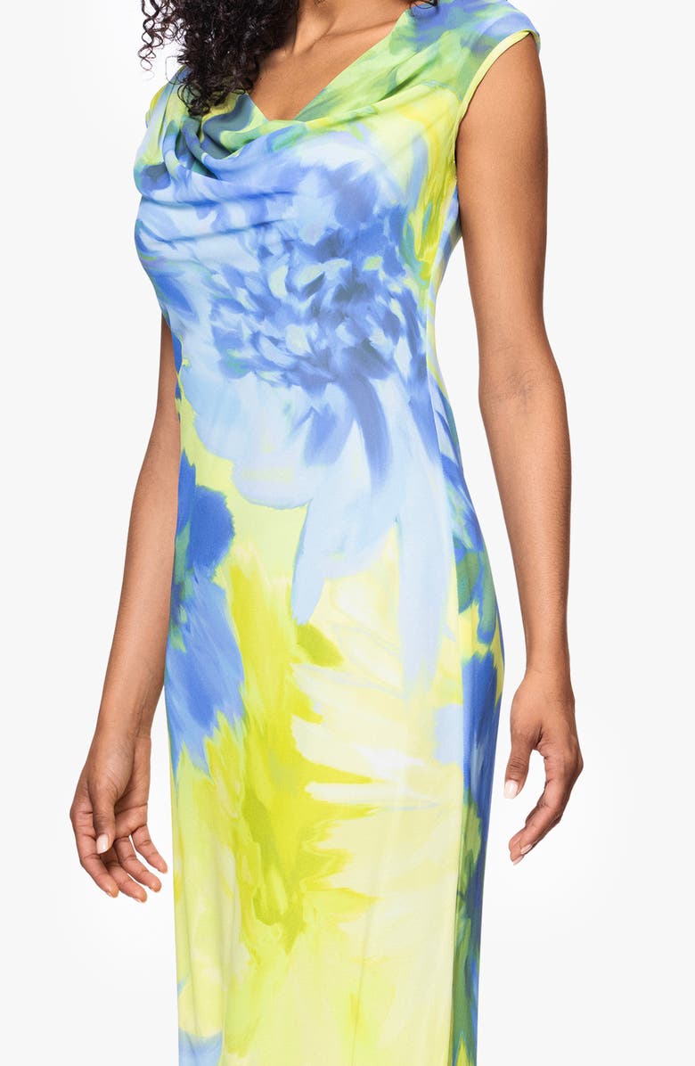 Betsy & Adam Cowl Neck Chiffon Dress, Alternate, color, 