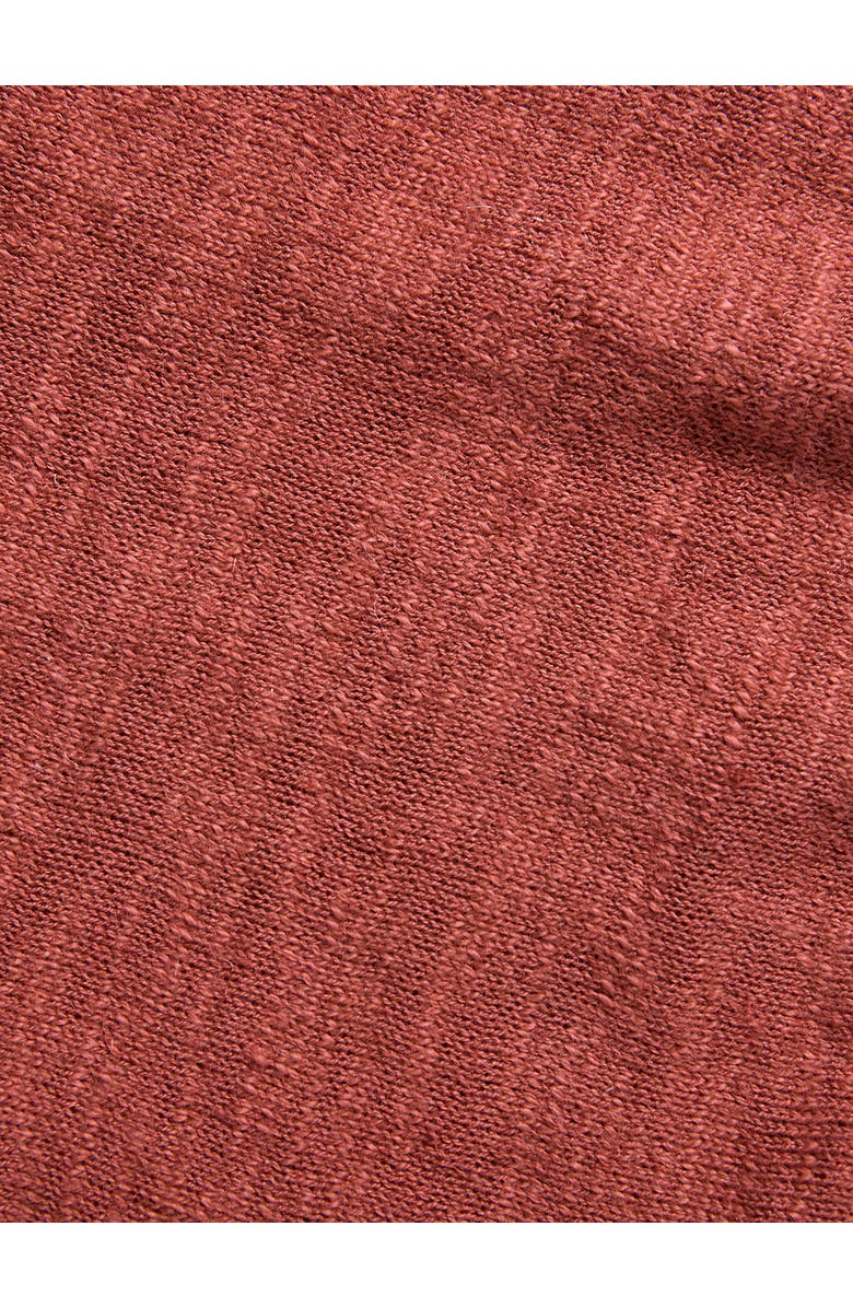 Celtic & Co. 3/4 Sleeve Linen Blend Crew Neck Top, Alternate, color, Clay