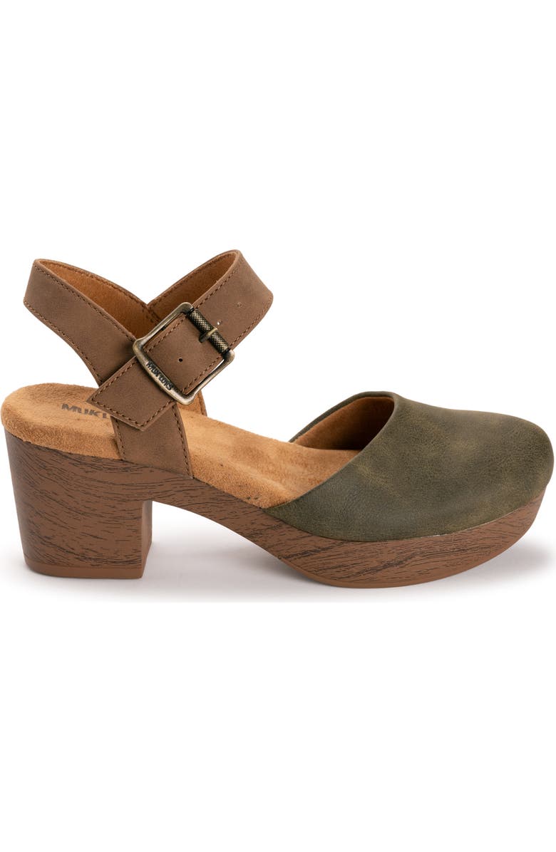 MUK LUKS Merritt Quarter Strap Platform Pump, Alternate, color, Olive/ Tan