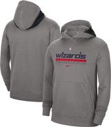 Nike Men's Nike Heather Charcoal Washington Wizards Spotlight On Court Practice Performance Pullover Hoodie