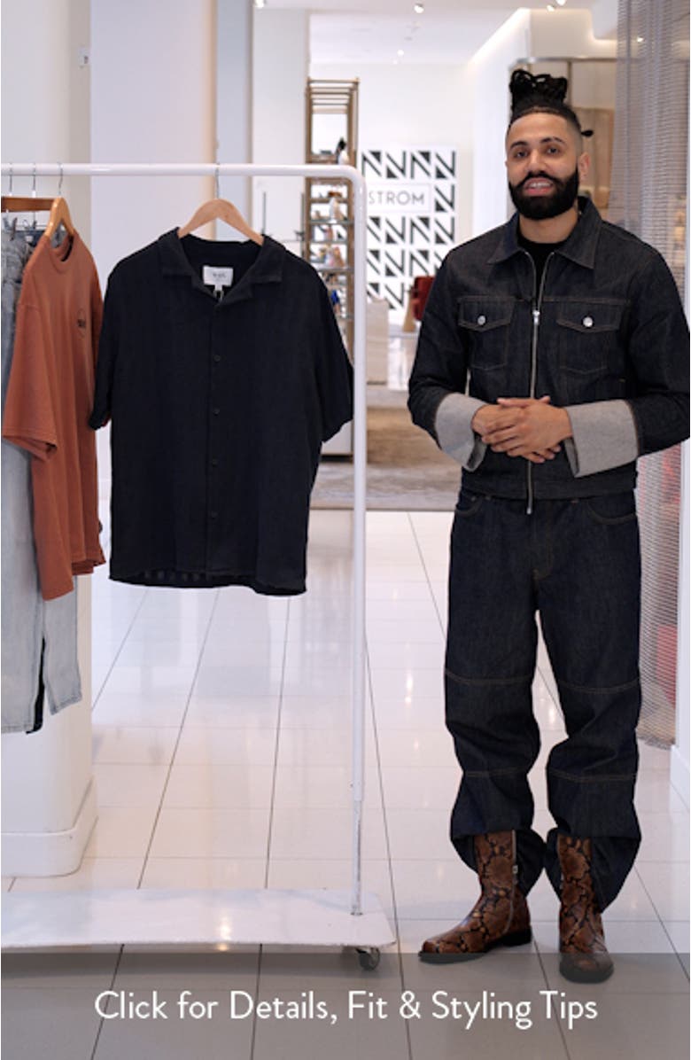 Didicot Open Weave Cotton Camp Shirt, sales video thumbnail