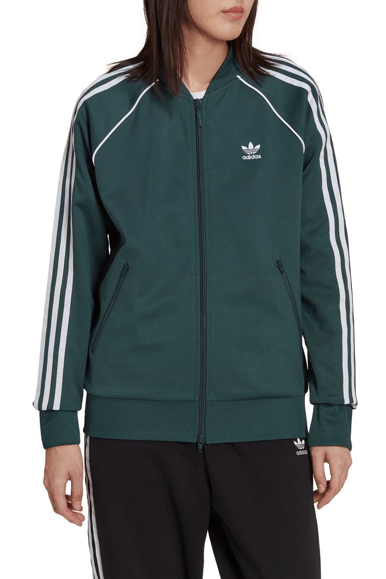 Primeblue SST Track Jacket, Main, color, MINERAL GREEN