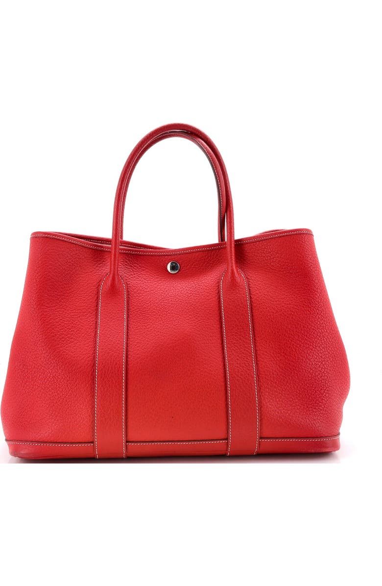 Pre-Owned Hermes Garden Party Tote Leather 36, Alternate, color, Rouge Casaque