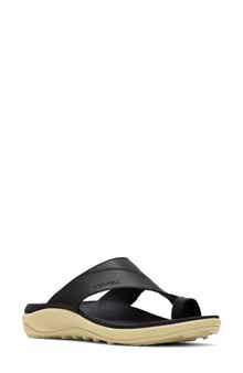 District 4 Luxe Post Leather Slide Sandal