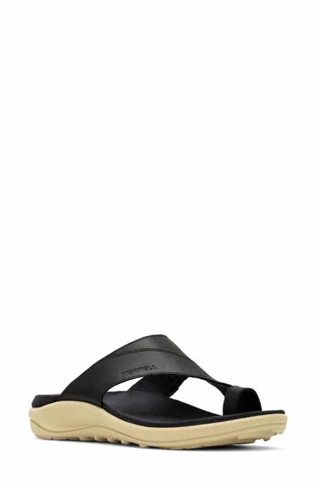 District 4 Luxe Post Leather Slide Sandal